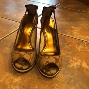 Coach wedges size 6